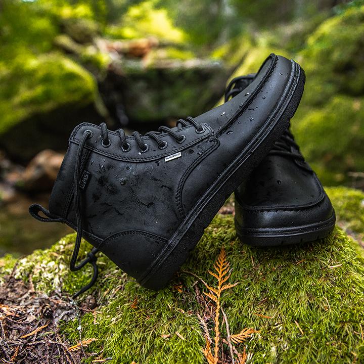 Lems Boulder Boot Minimalist shoe or boot Waterproof Black Australia Online